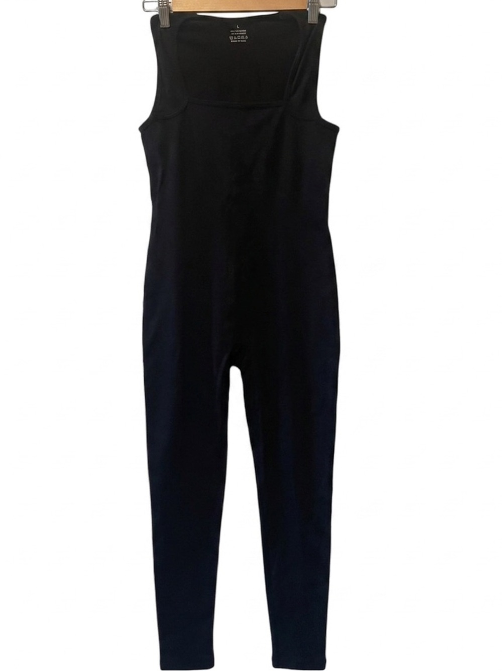 Ribbed Squareneck Sculpt Catsuit / Bodysuit /Jumpsuit - Sleeveless SIZE XL